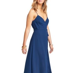 Show Me Your Mumu Mariah Dress in Rich Navy Crisp